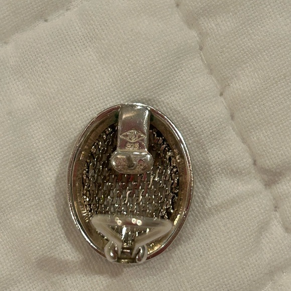 Judith Jack Sterling Silver and Marcasite Earrings - Picture 3 of 4